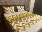 chevron yellow double bedsheet product image