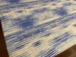 waves blue double bedsheet fabric image
