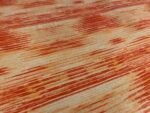 waves orange double bedsheet fabric shot