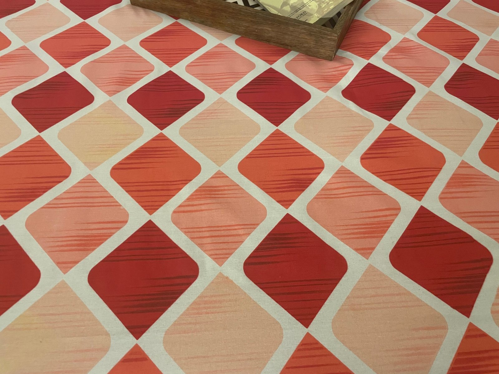 zircon orange double bedsheet fabric shot