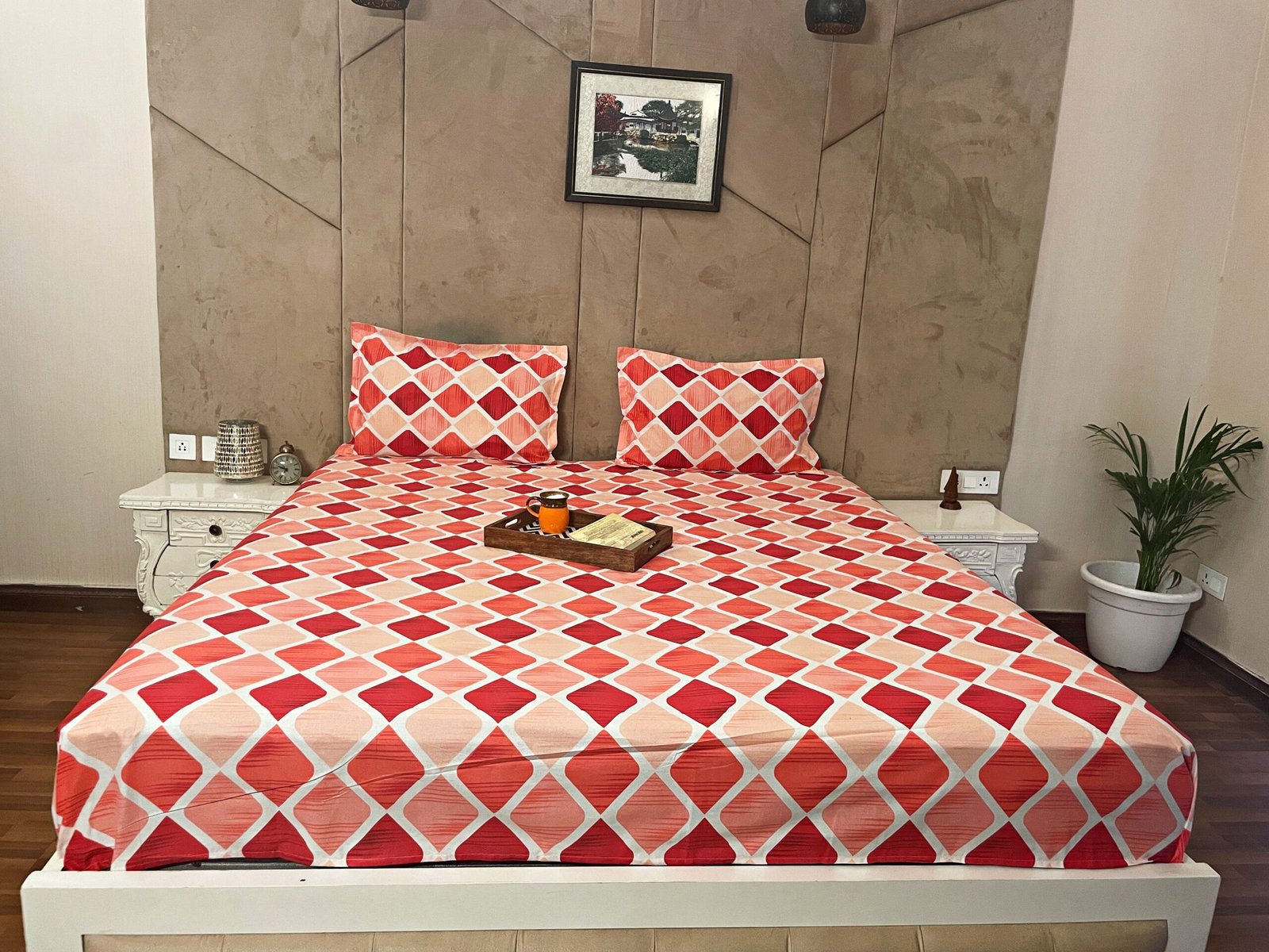 zircon orange double bedsheet front angle