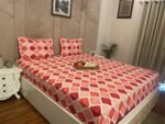 zircon orange double bedsheet side angle