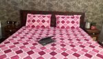 zircon pink double bedsheet pillow shot