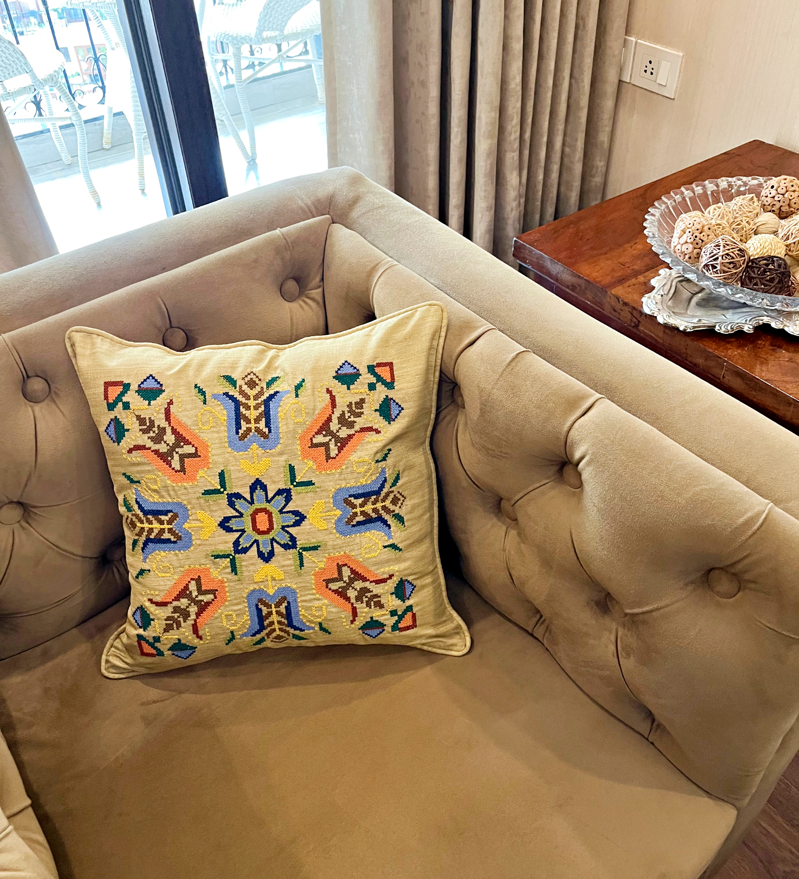 Parvarshul cushion cover LIFESTYLE IMAGE 1